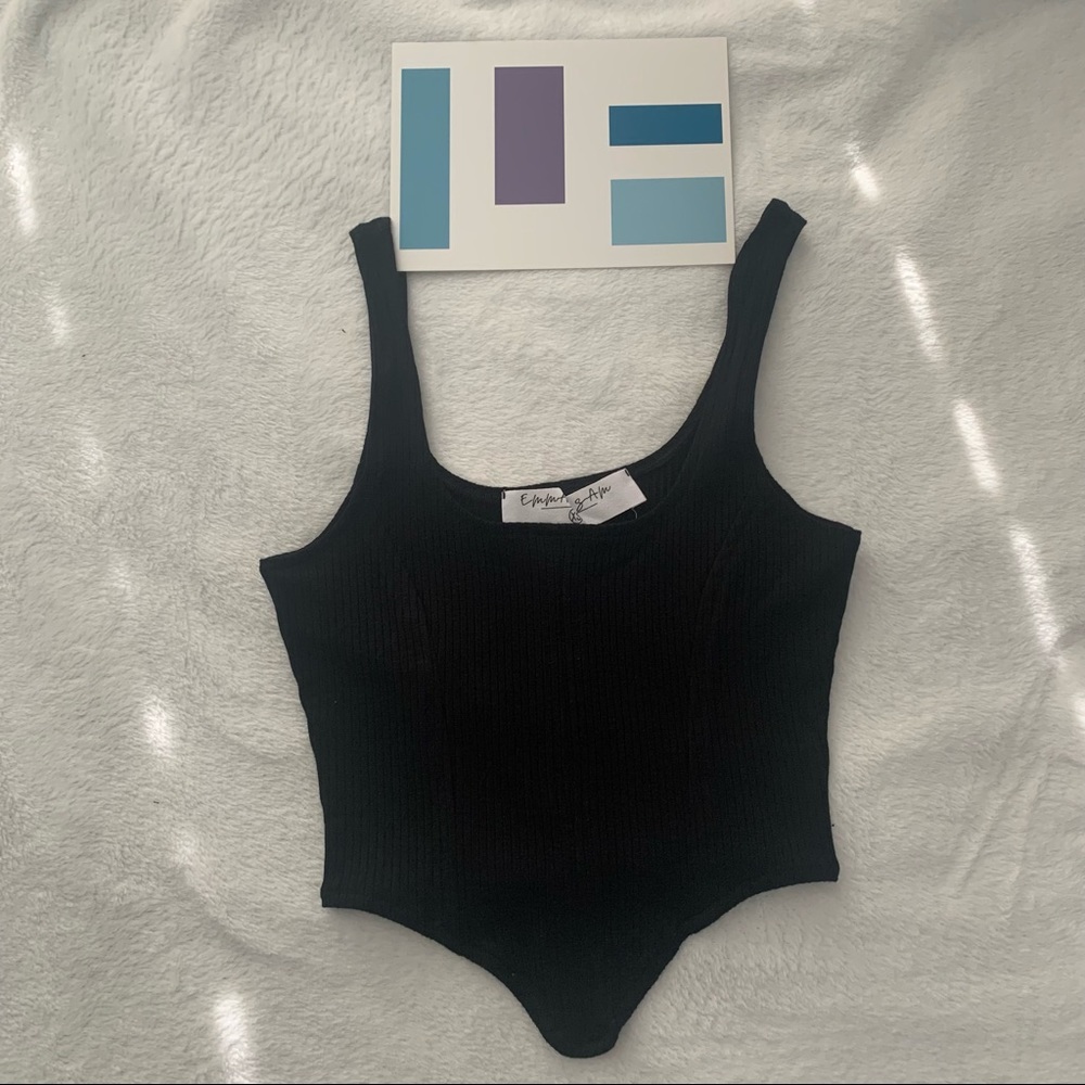 LF Black Corset Top - Picture 8 of 8